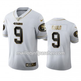 Maillot San Francisco 49ers Robbie Gould 9 Nike Blanc Golden Edition - Homme